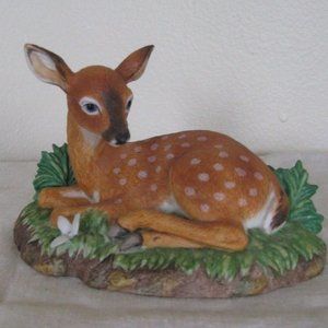 Vintage Princeton Gallery Deer Fawn Nestled In